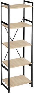 Regal Manchester 47,5 x 34,5 x 151,5 cm - Industrial hellbraun