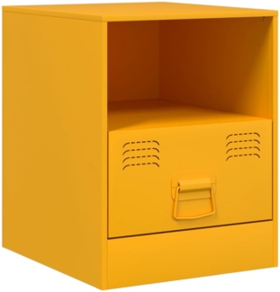 vidaXL Nachttisch Senfgelb 34,5x39x44 cm Stahl 841757