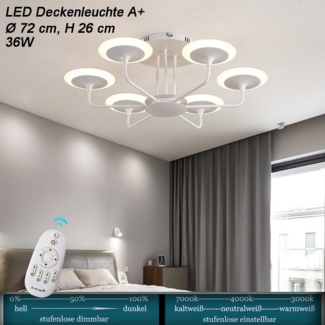 Euroton LED Deckenleuchte LED Deckenleuchte 9230X mit Fernbedienung Lichtfarbe einstellbar, LED fest integriert, LED Deckenlampe
