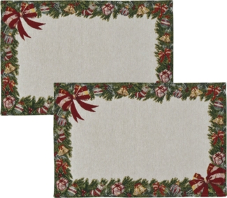 sander table + home Platzset Tischset "X-Mas Frame" 2er-Pack, Gobelin