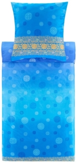 Bassetti Bettwäsche Bassetti Satin Bettwäsche PALLAVICINO, C1 Azurblau, Baumwolle, 2 teilig