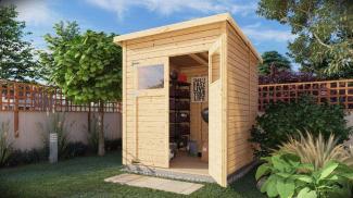 Alpholz Gerätehaus Mollie Gerätehaus aus Holz Geräteschrank mit 14 mm Wandstärke Gartenhaus mit Montagematerial