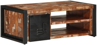 vidaXL Couchtisch Mehrfarbig 90x50x36 cm Altholz Massiv 4013554