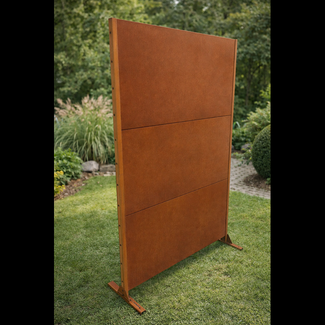 XXL Sichtschutz-Element Metall Gartenzaun 190x120 cm Sichtschutzwand Edelrost