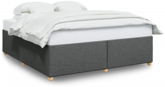 vidaXL Bettgestell ohne Matratze Dunkelgrau 180x200 cm Stoff 3284751