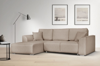INOSIGN Ecksofa Beatrice L-Form, wahlweise auch mit Bettfunktion und Bettkasten