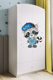 Bjird Kinderkleiderschrank Kleiderschrank Babydreams (4 Einlegeböden und Schublade) 175 x 90 x 52 cm