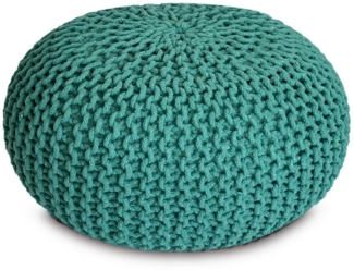 Amagohome Sitzhocker Sitzpouf Strickhocker Pouf Ø45 H30cm Bodenkissen Indoor Baumwolle nach