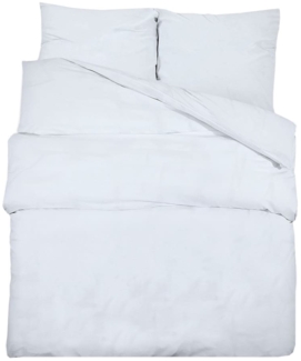 vidaXL Bettwäsche-Set Weiß 260x220 cm Leichte Mikrofaser 136029