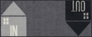 Salonloewe Fußmatte Salonloewe IN AND OUT Fußmatte Wohnmatte 30x75 cm, Rechteckig, Höhe: 7 mm, In- und Outdoor, waschbar bei 40° Grad und trocknergeeignet