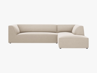 Micadoni 4-Sitzer Modular Sofa Ruby Rechts Samt Salvador Beige