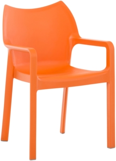 DELUKE® Stuhl REWIU - 84x57x53cm, orange, Kunststoff Kunststoff Gestell Stühle Esszimmerstühle Stuhl Esszimmer Esstisch Stühle Küchenstuhl