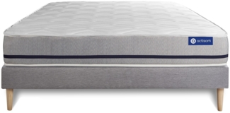 Actilatex soft matratze 120x190 cm + Bettgestell mit lattenrost - Dicke : 20cm - Latex und Memory-schaum - H3