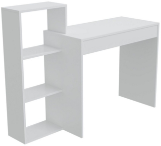 HAGO Schreibtisch Regal Kombination 110x72x40cm weiß 2in1 System Stauraum Einbauregal
