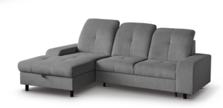 MOEBLO Ecksofa LENDI, Funktionalität und Eleganz im Modernen Design, verstellbare Kopfstützen, Eckcouch Wohnlandschaft Sofa mit Ottomane Eckgarnitur Polsterecke, (BxHxT):255x90x163 cm