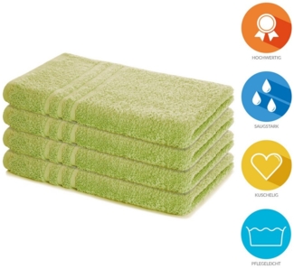 Lavea Handtuch Elena-Frottierserie 50x100 cm, 100% Baumwolle (4er Set), 500 g/m² Frottier, weich & saugstark, pflegeleicht