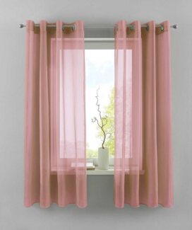 Gardinenbox Gardine, Ösen (2 St), transparent, Voile, 2er Set Transparent »Basel« Bleiband Store 20332TR2