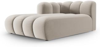 Micadoni Chaise Longue Lupine 2-Sitzer Links Samtstoff Beige