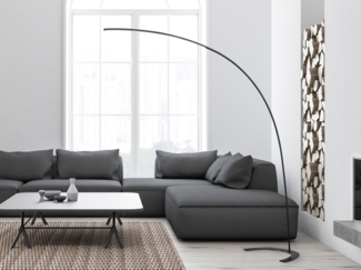 Trio Leuchten 'Shanghai' LED-Bogenlampe mit Dimmfunktion, LED fest integriert, Warmweiß, mit Fußdimmer