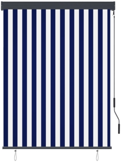 vidaXL Außenrollo 120 x 250 cm Blau und Weiß 145961