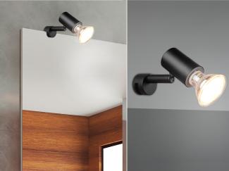 TRIO Leuchten Spiegelleuchte, Dimmfunktion, LED wechselbar, Warmweiß, Badezimmerlampen Spiegel-schrank Gäste WC Spiegelklemmleuchte Höhe 5cm