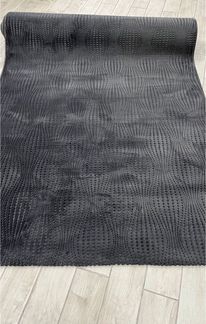 Rutschfester Teppichläufer 80 x 350 cm Polyester Grau 88685399 [en. casa]