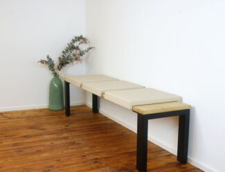 Lycce Bankauflage Bankkissen Klemmkissen Sitzkissen mit 2 Leisten, 40cm Klemmtiefe, (1 St), verrutscht nicht, mit Klemmfunktion, versch. Farben