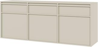 Selsey 'Evo' Sideboard hängend mit 3 Schubladen, graubeige, ca. 62 x 154 x 39 cm