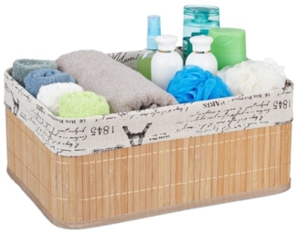 Aufbewahrungskorb Bambus mit Print 10034143_126