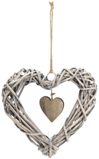 matches21 HOME & HOBBY Dekohänger Herz Hängedeko Weidengeflecht 25cm (0 St)