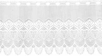 Bistrogardine Jacquard in weiß 160x45cm (BxL) mit Stangendurchzug Design Clara