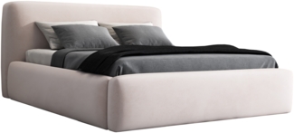 Polsterbett LUMO 90x200 mit Matratze, Bettkasten und Lattenrost. Farbe: Beige 2