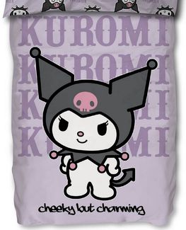 SkyBrands Bettwäsche Kuromi - Hello Kitty & Friends - Wende-Bettwäsche-Set, 135x200 & 80x80, Baumwolle, 100% Baumwolle