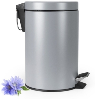 Kosmetikeimer 3L Badmülleimer Badeimer Mülleimer Treteimer Grau