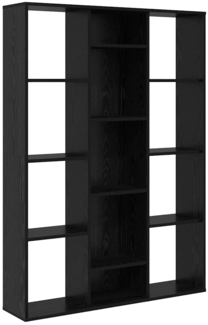 vidaXL Raumteiler Schwarz Eichen-Optik 100 x 24 x 140 cm Holzwerkstoff 875012