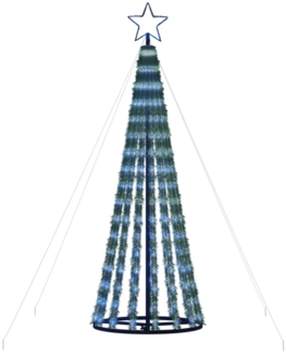 vidaXL Weihnachtsbaum Kegelform 275 LEDs Blau 180 cm
