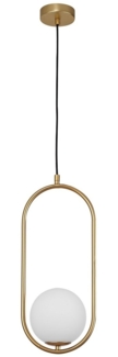 Nova Luce 9988170 OBITAR Pendelleuchte 1-flammig Gold Weiss G9