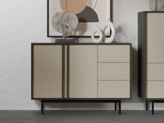 Compleo Kommode mit 2 Türen, Modern Elegant Design, Breite: 123 cm MALTS