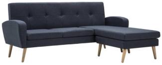 vidaXL Sofa in L-Form Stoffbezug 186 x 136 x 79 cm Dunkelgrau 246996