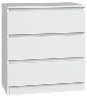 ibonto NACHTKOMMODE laminierter Spanplatte mit 3 Schubladen (H 70 x T 40 x B 70 cm)