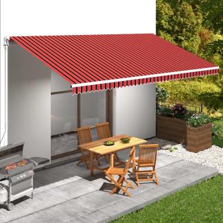 vidaXL Markisenbespannung Canvas Orange & Braun 600 x 300 cm 145727