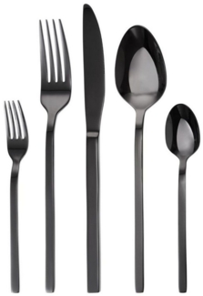 GRÄWE Besteck-Set Edelstahl-Besteckset Lissabon, 30-teilig, 6 Personen, schwarz