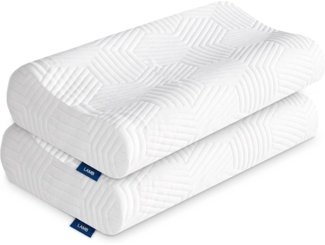 Höhenverstellbares Memory Foam Nackenstützkissen 50D Dichte Seitenlage 2er Pack