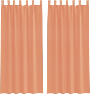 vidaXL Voile Vorhänge mit Stangentaschen 2 Stk. Terrakotta 4102234