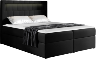 Boxspringbett Snap, Schwarz, 120x200 cm