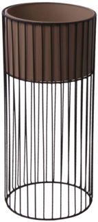 TrendLine Pflanzgefäß Metall Ø32x70 cm schwarz-taupe