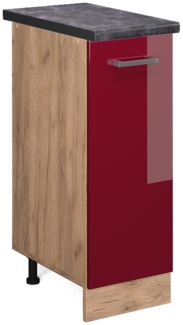 Apothekerschrank R-Line Rot Hochglanz 30 cm , AP Anthrazit Vicco