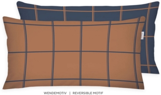 TOM TAILOR HOME Kissenbezüge new bedroom, LARGE CHECK, 40x40cm oder 40x80cm, (1 Stück), mit Markenreißverschluss