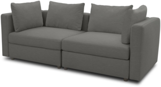 Gartenlounge Sofa 2-Sitzer Bozhana 220x67x96 Outdoorbezug in anthrazit