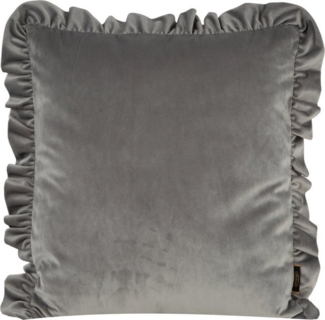 Eurofirany Kissenbezüge VELVET mit Rüsche, Dekokissen Weiche Kissenhülle Dekorative Sofakissen